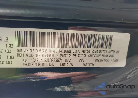 2020 Jeep Cherokee Latitude Plus 4X4 из США, поврежденный, VIN 1C4PJMLB2LD608874